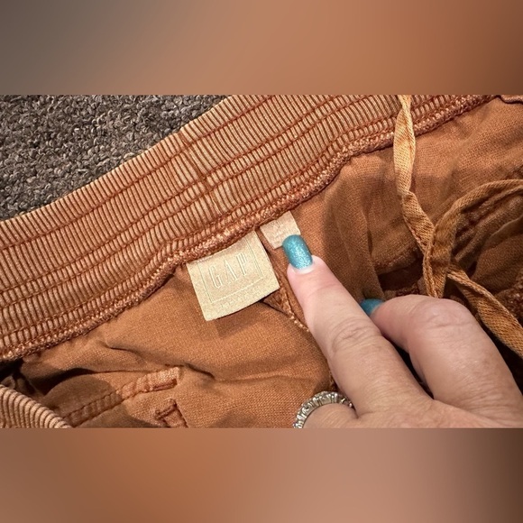 Gap Women's Rust Orange Easy Lounge Pants pockets XL elastic waist wide leg - Picture 2 of 3